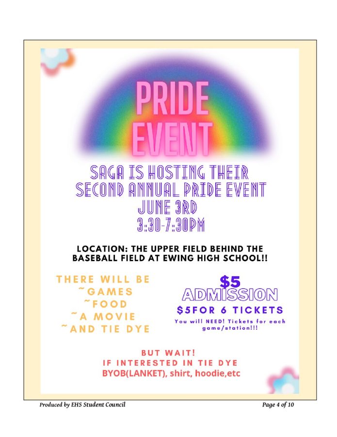 Kick off PRIDE month right here at EHS. Join friends in support of the LGBTQ community!